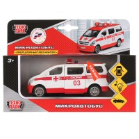 Машина мет.ТЕХНОПАРК Скорая помощь свет+звук