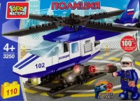 Конструктор  ГОРОД МАСТЕРОВ Полицейский вертолет 110дет 3250