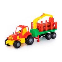 Трактор Крепыш с полуприцепом лесовозом 44815