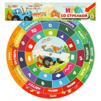 Развивающая игра со стрелкой Синий трактор 367430