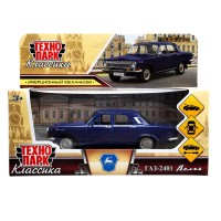 Машина мет.ТЕХНОПАРК Газ-2401 волга синяя 12см откр двери 2401-12