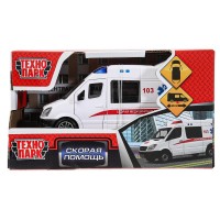 Машина пласт.ТЕХНОПАРК Скорая 13,5см св+зв дв, инерц 2209а0316