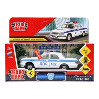 Машина мет.ТЕХНОПАРК Газ-31105 Волга полиц 12см откр дв, багаж 3110-12