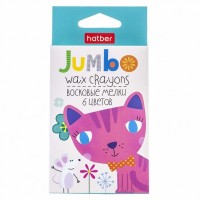 Карандаши восковые 6цв Котенок JUMBO