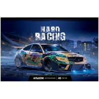 Альбом 40л скрепка Авто Hard racing  Спейс