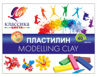 Пластилин  40цв Луч Классика