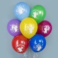 Шарики возд ДБ12 С днём рождения Зверята пастель ассорти