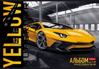 Альбом 12л скрепка Спортивные авто ХБ