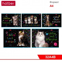 Альбом 32л скрепка Мурррчат коты ХБ
