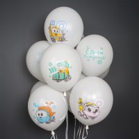 Шарики возд ДБ12 С днём рождения Грузовичок Лева белый