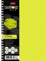 Т96Х спираль DIAMOND NEON Желтая пластик обложка с разделителями