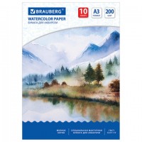 Папка д\акварели,А3,10л Брауберг Весна 200гр