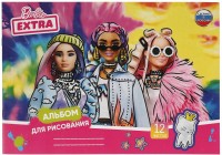 Альбом 12л скрепка Барби Умка