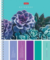 Т96Х спираль Color set б/линовки+ шаблон клетка и линия