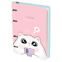 Т100Спейс На кольцах  А5 MESHY Cat book
