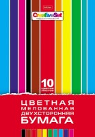 Бум цв 10л/10цв А4 ХБ Креатив мелованная двухсторонняя