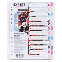 Разделитель А4 набор 12шт EC Trend ICEberries лен ассорти