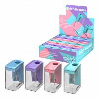 Точилка пластик ЕК с контейнером City Mini Pastel