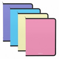 Папка д\тетр. А4 1отд ЕК Pastel доп карман из сетки
