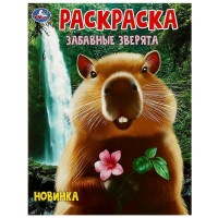 Умка Раскраска А4 Забавные зверята