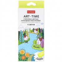 Каранд.12цв. ART TIME стираемые трехгранный корпус