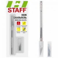 Нож макетный (скальпель) STAFF 6лезвий в комплекте