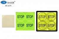 Световозвращатель Наклейка STOP 4шт на листе