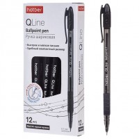 Ручка шар,Hatber Q.line черная на масл основе0,7мм