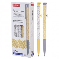 Ручка шар,Hatber авт Primrose/Примроуз синяя 0,7мм на масл осн
