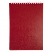 Блокнот А5 спираль 80л ХБ CANVAS Красный