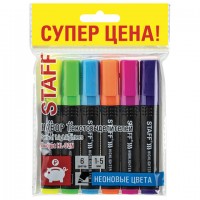 Маркер-выд набор 6цв STAFF Basic Budget NEON