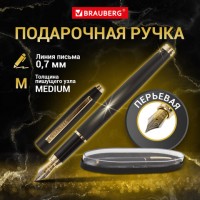 Ручка шар,Brauberg подар.перьевая Brioso корпус черный с золотыми деталями