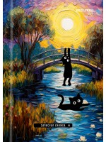 Зап.книжка  А6.48л.КОТЫ И ИСКУССТВО  Проф 7БЦ