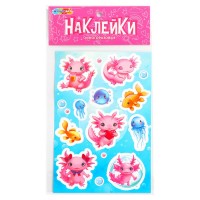 МультиАрт Наклейки 120*180 бумажные Морские обитатели/Аксолотль