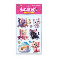 МультиАрт Наклейки А5 Гелевые Котята многоразовые