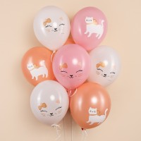 Шарики возд ДБ12 Кошечка с бантом ассорти