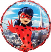 Шар ДБ18/46 Круг Леди Баг красный
