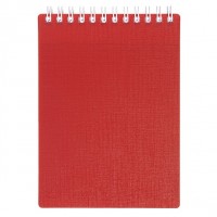 Блокнот А7 спираль 80л ХБ CANVAS Красный