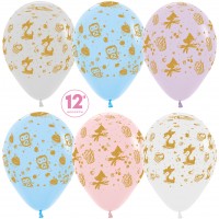 Шарики возд ДБ12 Зверята и сладости ассорти кристал!