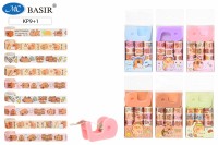 Скотч 8,5*5м декоративный бумажн Капибара 9шт с диспенсером