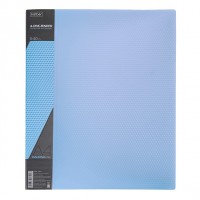 Папка на 4 кольцах ХБ А4 Diamond 40мм СИНЯЯ ПОЛУПРОЗРАЧНАЯ 02009
