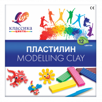 Пластилин  12цв 240гр.Луч Классика