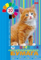 Бум цв 10л/10цв А4 ХБ Пушистый котенок самоклейка