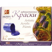 Краски 12цв.акрил по 15мл Луч