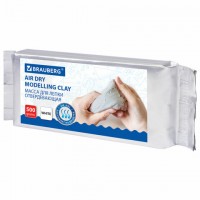 Масса для лепки BRAUBERG белая 500г