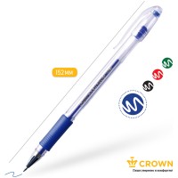 Ручка гел.Crown ,синяя с рез.уп0,5мм HGR-500R