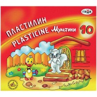 Пластилин  10цв 200гр.Мультики со стекомГамма 280017